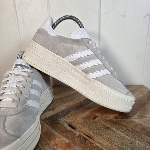Adidas Women's Gazelle Platform Athletic Shoes - Gray and White TRADE FOR 6.5!!! - Picture 8 of 10